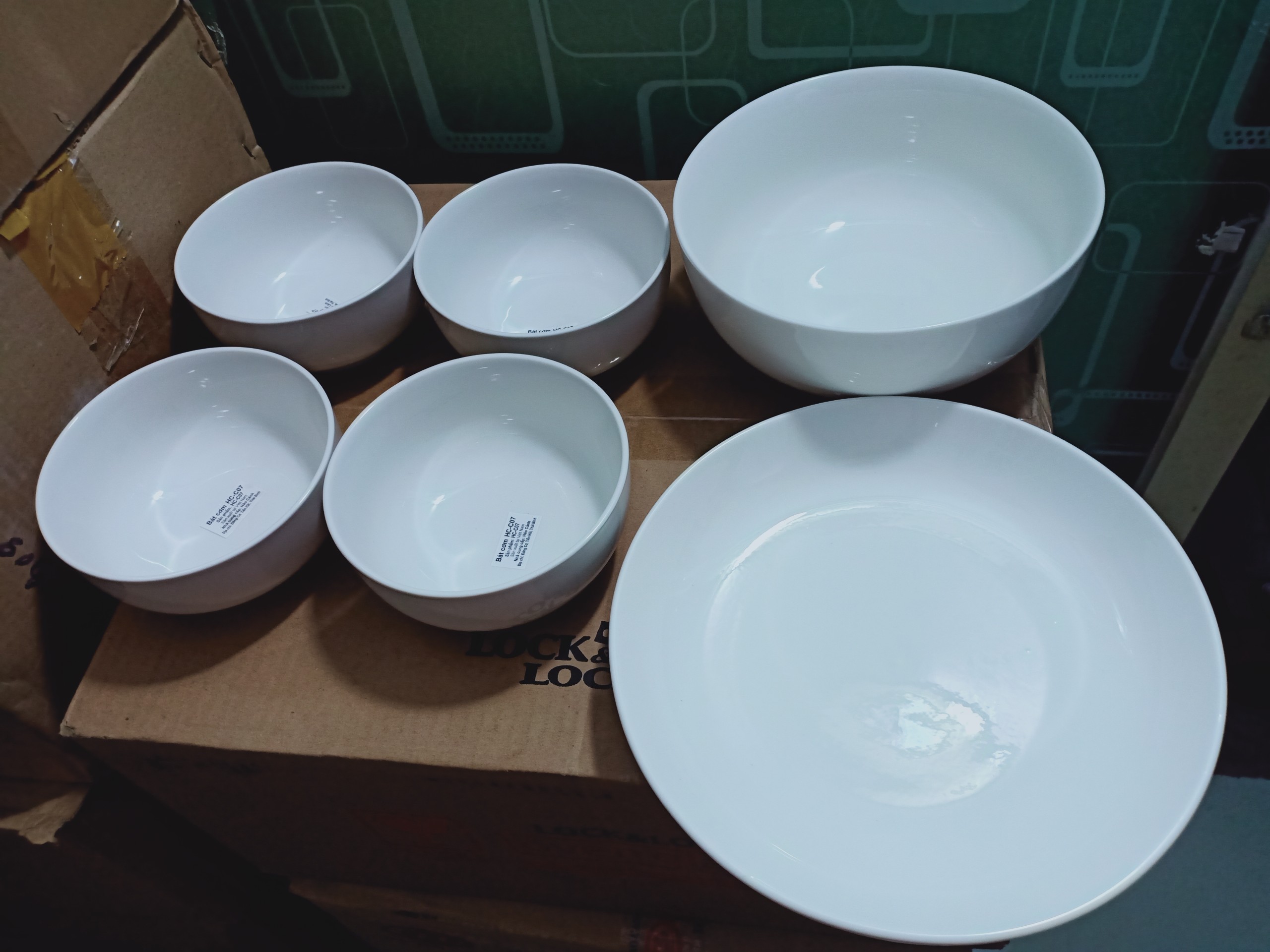 Bộ 6 món chén tô dĩa sứ Minh Châu