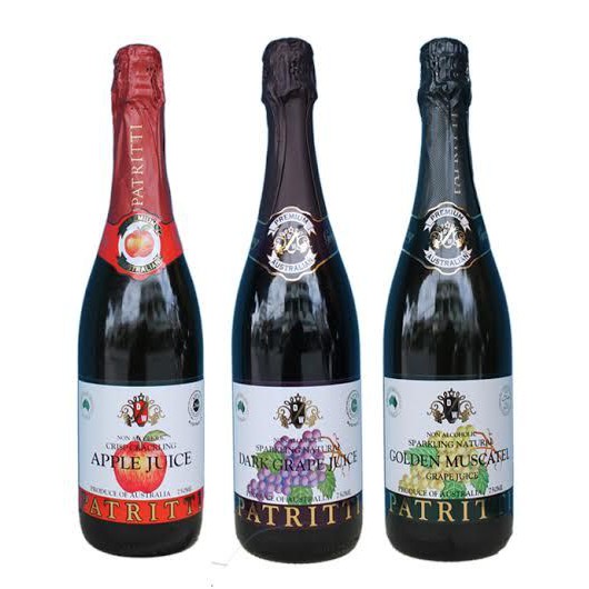 Date 12/27 Nước ép nho nguyên chất có gas Patritti 750ml