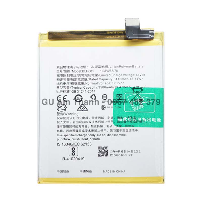 Pin cho Oppo F9 (CPH1823) dung lượng 3500mAh Zin máy