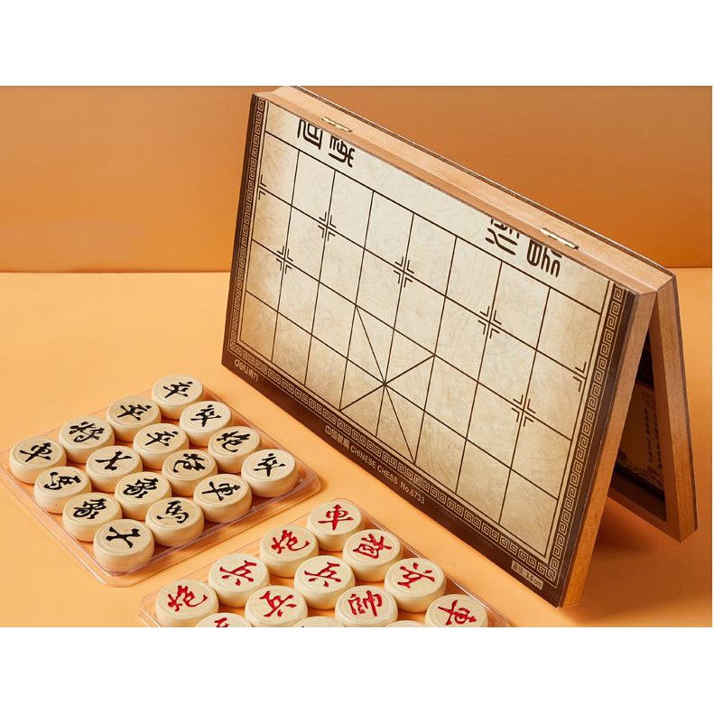 Cờ tướng gỗ cao cấp có bàn gỗ 40x40 cm