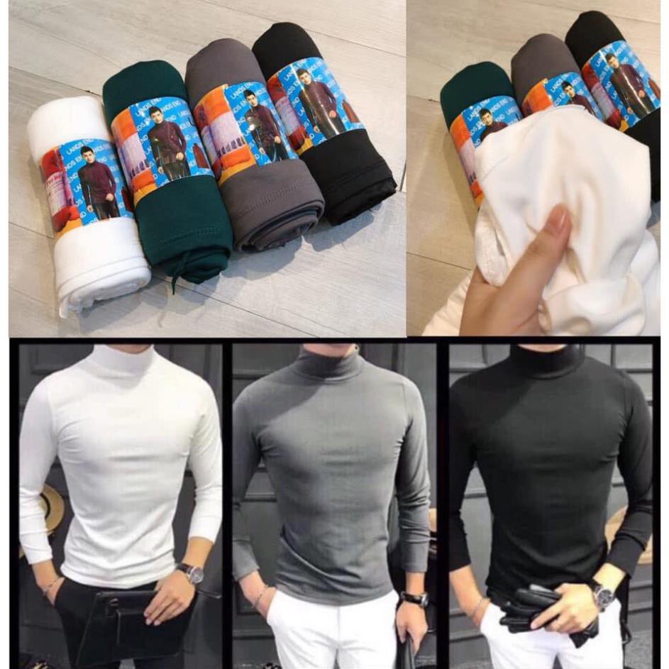 Áo giữ nhiệt lót nỉ nam cổ 3 phân giữ ấm