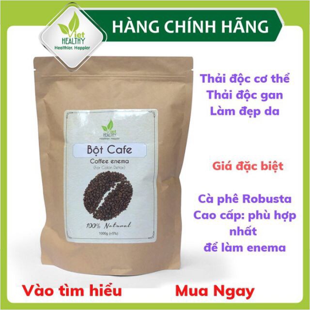 Cà phê hữu cơ thải độc đại tràng Enema 1000g
