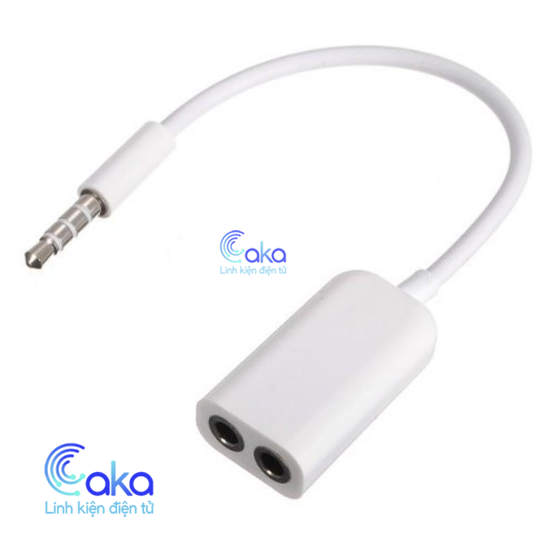 Cáp chia audio 3.5mm 1 ra 2 cổng 3.5mm dài 15cm
