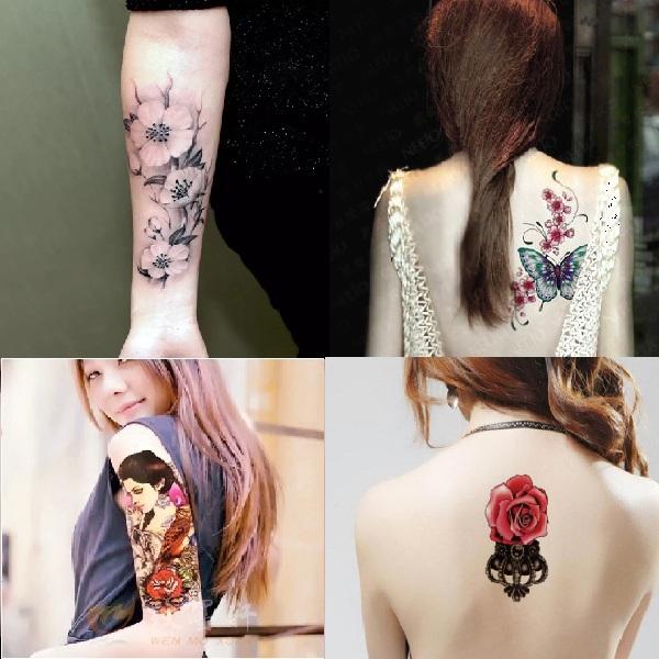 [HCM]COMBO 4 MIẾNG DÁN HÌNH XĂM TO CỰC ĐẸP KÍCH THƯỚC 15 x 22 CM DÀNH CHO NỮ