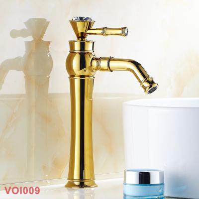 Vòi rửa lavabo đồng cao cấp VOI009 – Van vòi đính đá nghệ thuật