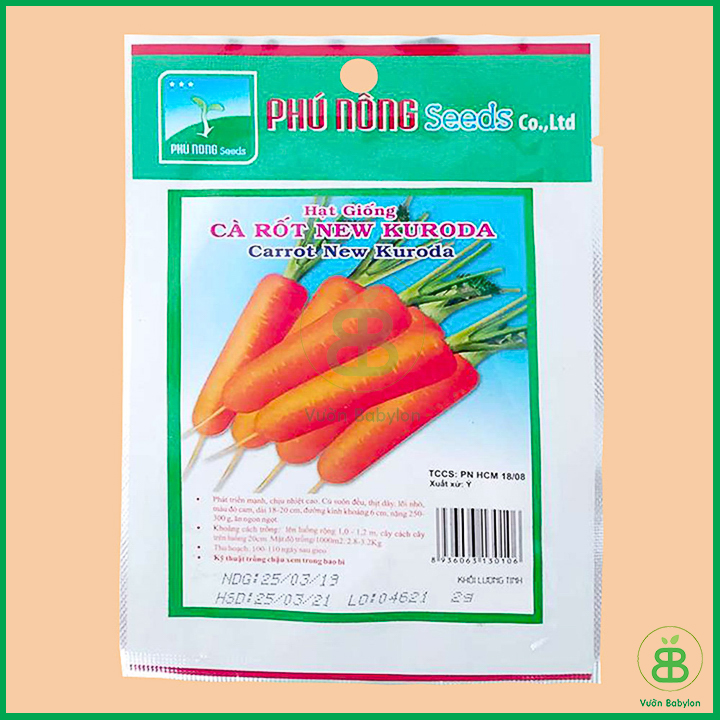 Hạt Giống Cà Rốt Cao Sản 2Gr