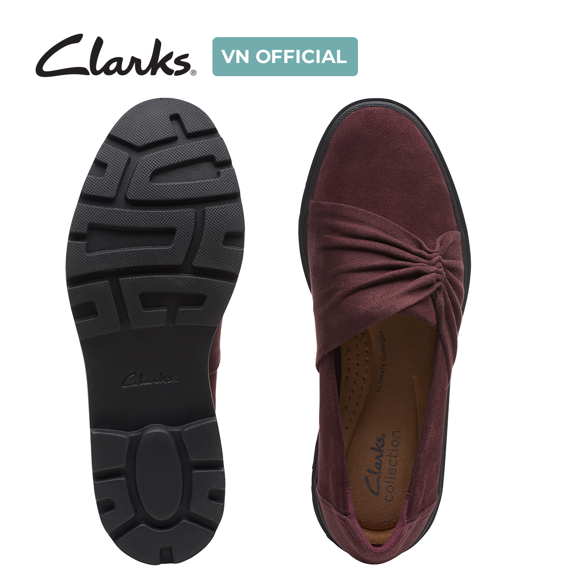 Giày Lười Da Lộn Nữ Clarks - Calla Style