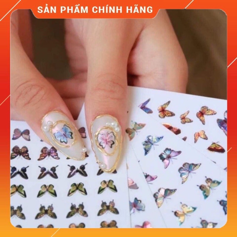 [HCM]STICKER BƯỚM LAZZER DÁN MÓNG SIÊU XINH