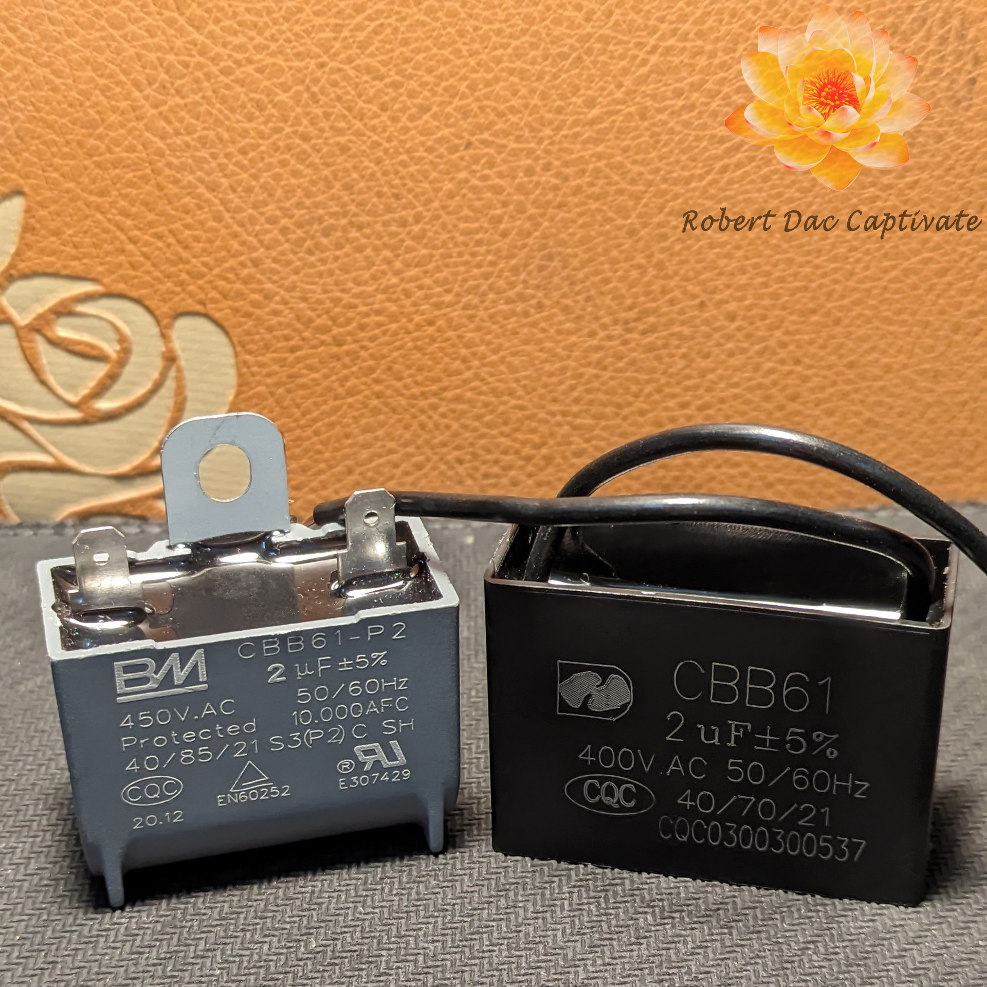 [HÀNG XỊN] Tụ quạt 2µf chính hãng BM (Tụ điện 2uf - 450V.AC)