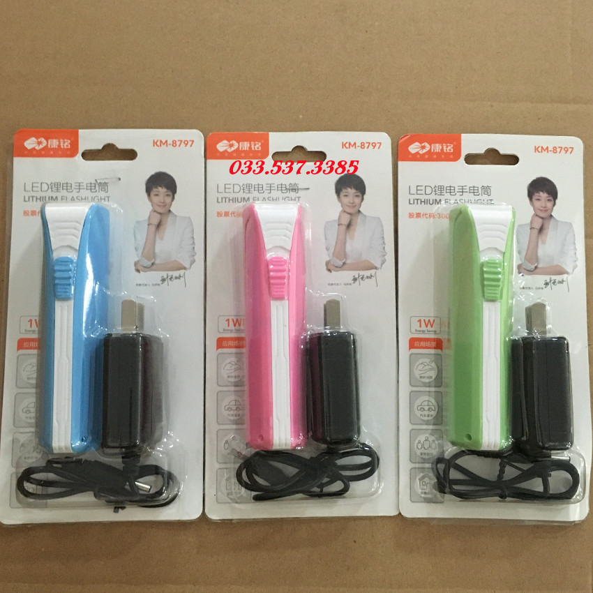 Đèn pin mini siêu sáng, đèn bin KM 8797 công suất 1W