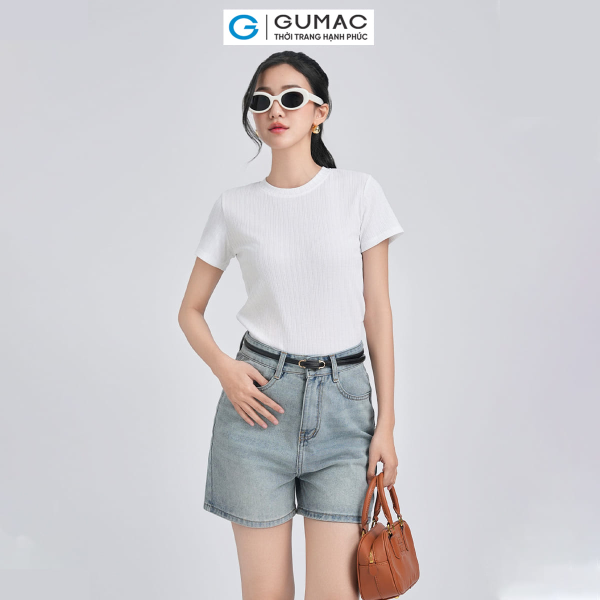 [4.4 - 6.4 |Voucher 10-12%] Áo thun kiểu dáng ôm thời trang GUMAC LATE0502