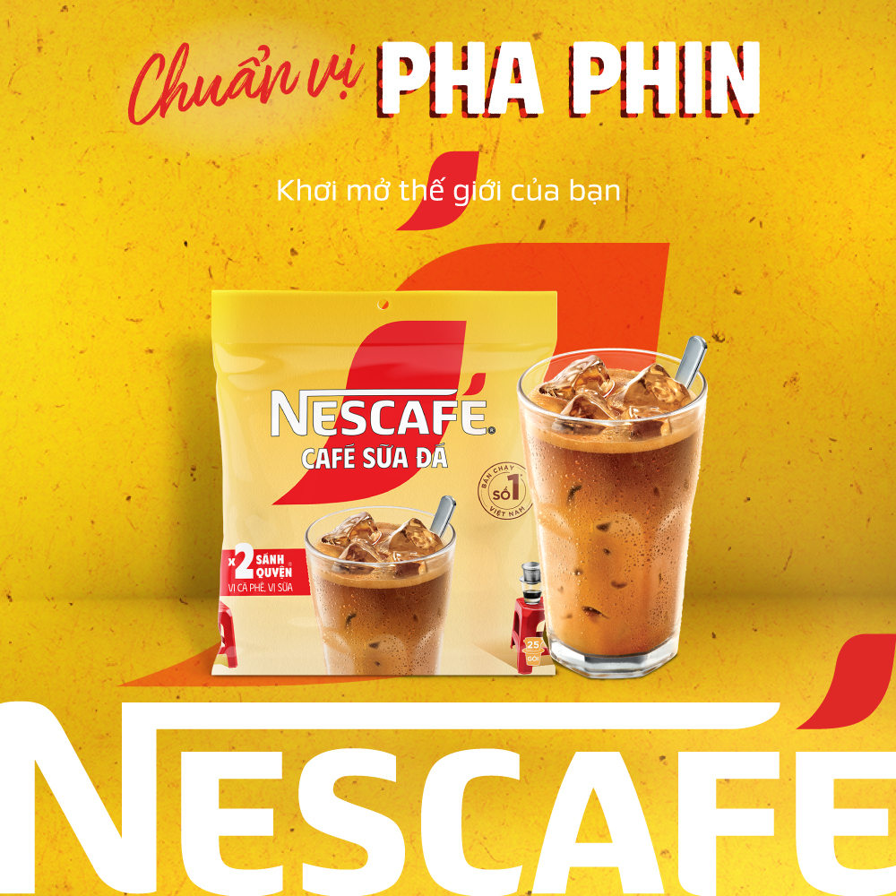 [ƯU ĐÃI THÁNG 4] [FREESHIP HCM] Combo 4 Bịch Cà phê sữa NESCAFÉ Cà phê sữa đá (Bịch 25 gói x 24 g)
