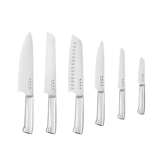 Bộ Dao Nhà Bếp Smeg, Smeg Knife, Bộ Dao Smeg 7 Món, Hàng Chính Hãng