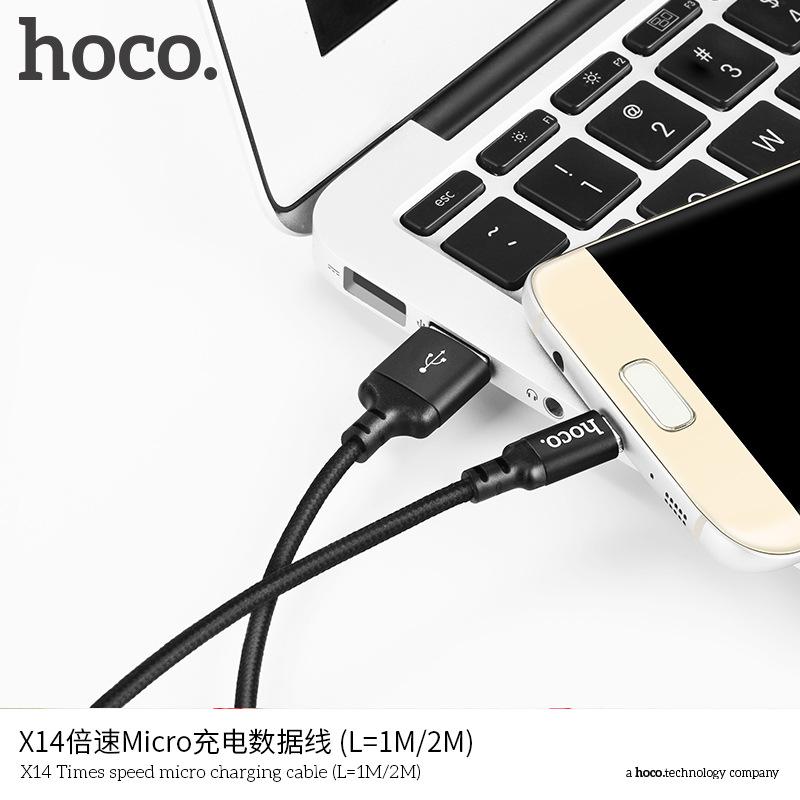 Cáp sạc dây dù cho iphone / ipad hoco x14 cổng lightning 2.4a dài 2m