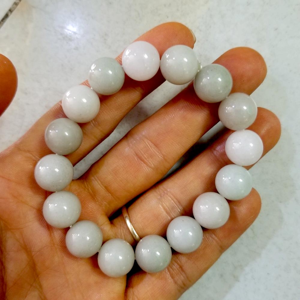 Vòng tay chuỗi đá mã não trắng-Vòng tay cho bạn nữ
