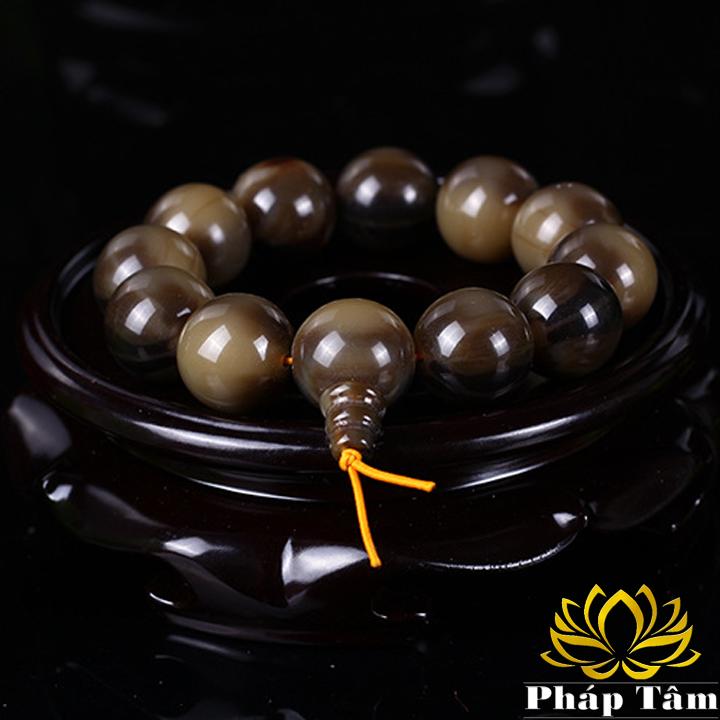 Vòng Tay Sừng Bò Đen Châu Phi Cao Cấp 20mm