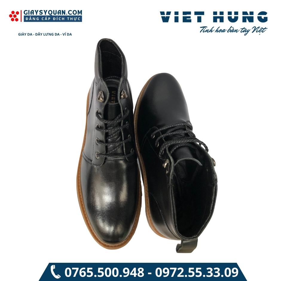 GIÀY DA ĐỐC NAM CỔ LỬNG DA BÒ NHẬP KHẨU 166
