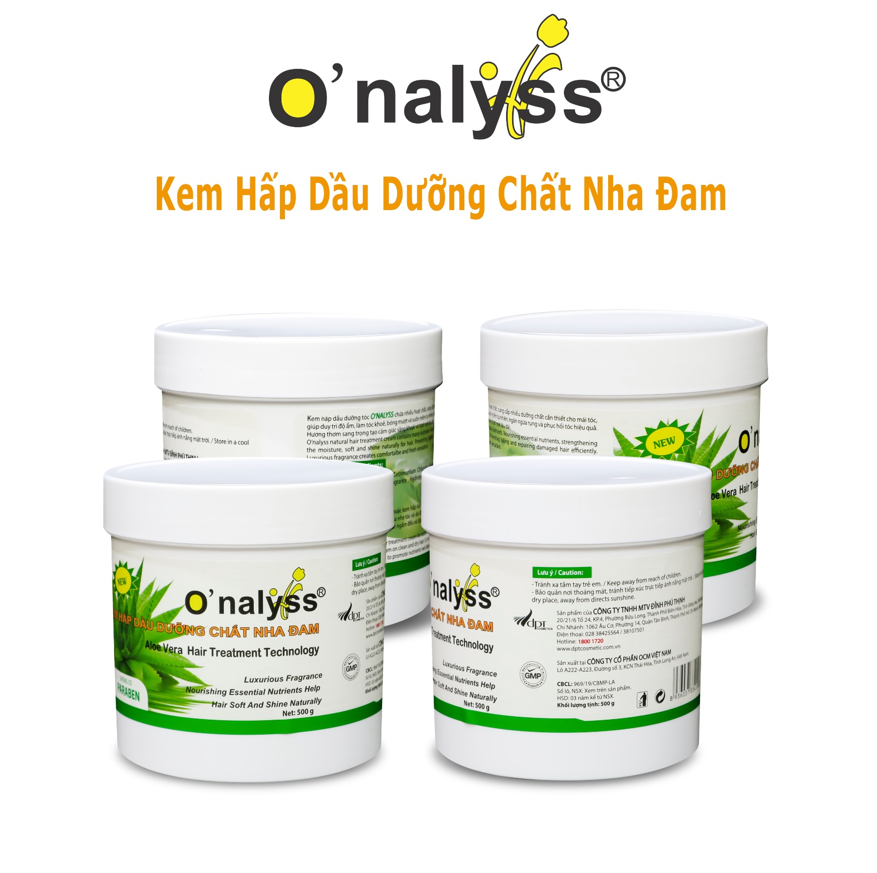 Hấp tóc Onalyss nha đam mềm mượt 500gr