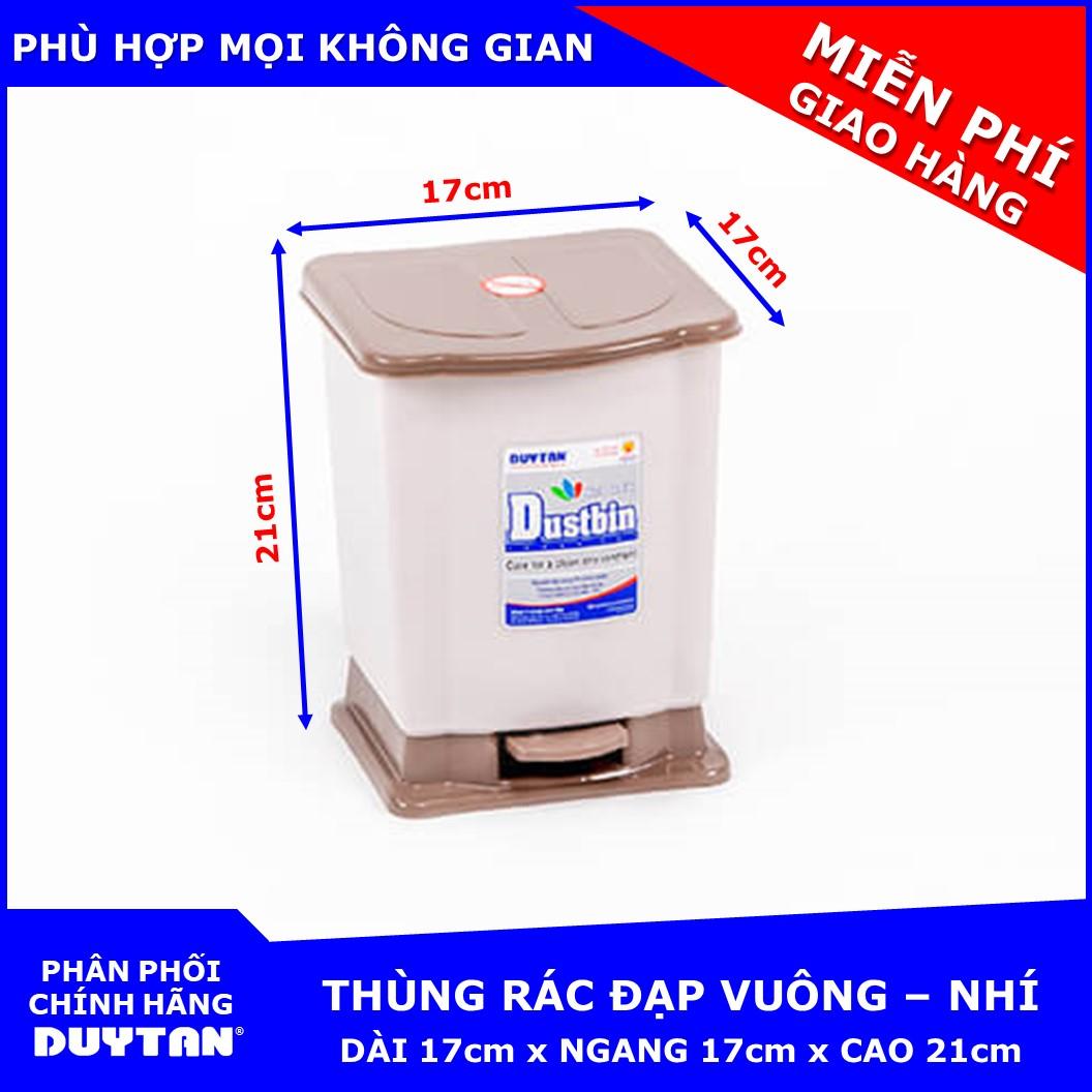 Thùng rác đạp Vuông cao cấp Duy Tân Mini - Giao màu mẫu nhiên