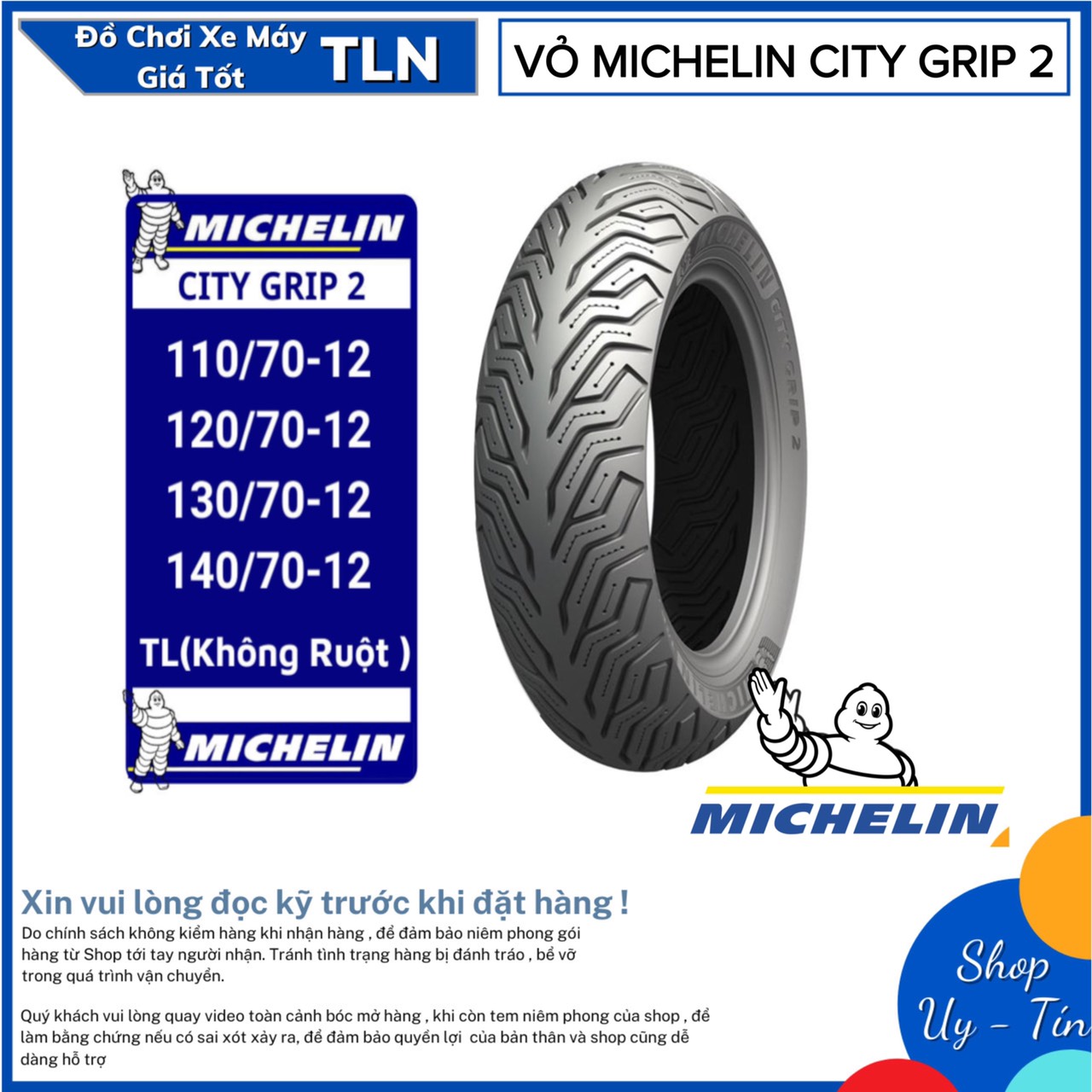 VỎ MICHELIN CITY GRIP 2 SIZE 120/70-12
