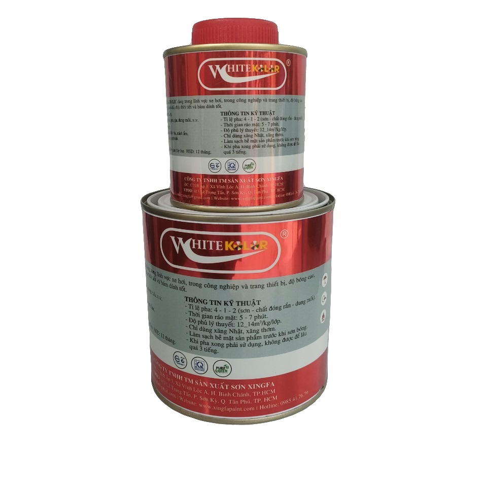 SƠN BÓNG 2K ACRYLIC XINGFA DÙNG CHO SẮT KẼM LON 1KG