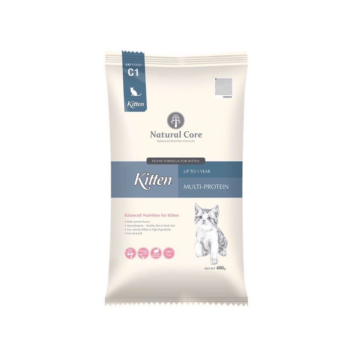 Hạt hữu cơ cho Mèo con Natural Core Bene C1, gói 400g