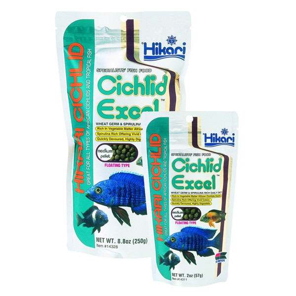 Thức ăn cho cá ALI Hikari Cichlid Excel hạt nổi 250gram thức ăn cho cá ALI giàu rau tảo