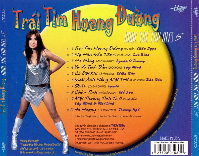 [MDCD] Bộ 5 Đĩa CD Liên Khúc Nhạc Trẻ Top Hits Thúy Nga