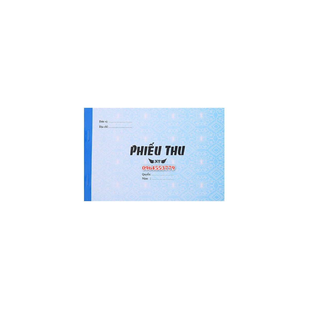 Phiếu Thu 2 Liên 60 Tờ Khổ 13x19cm Lốc 10 Cuốn