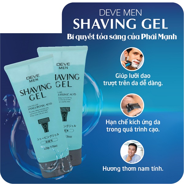 Gel cạo râu DEVE Nhật Bản (Tuýp 220g)