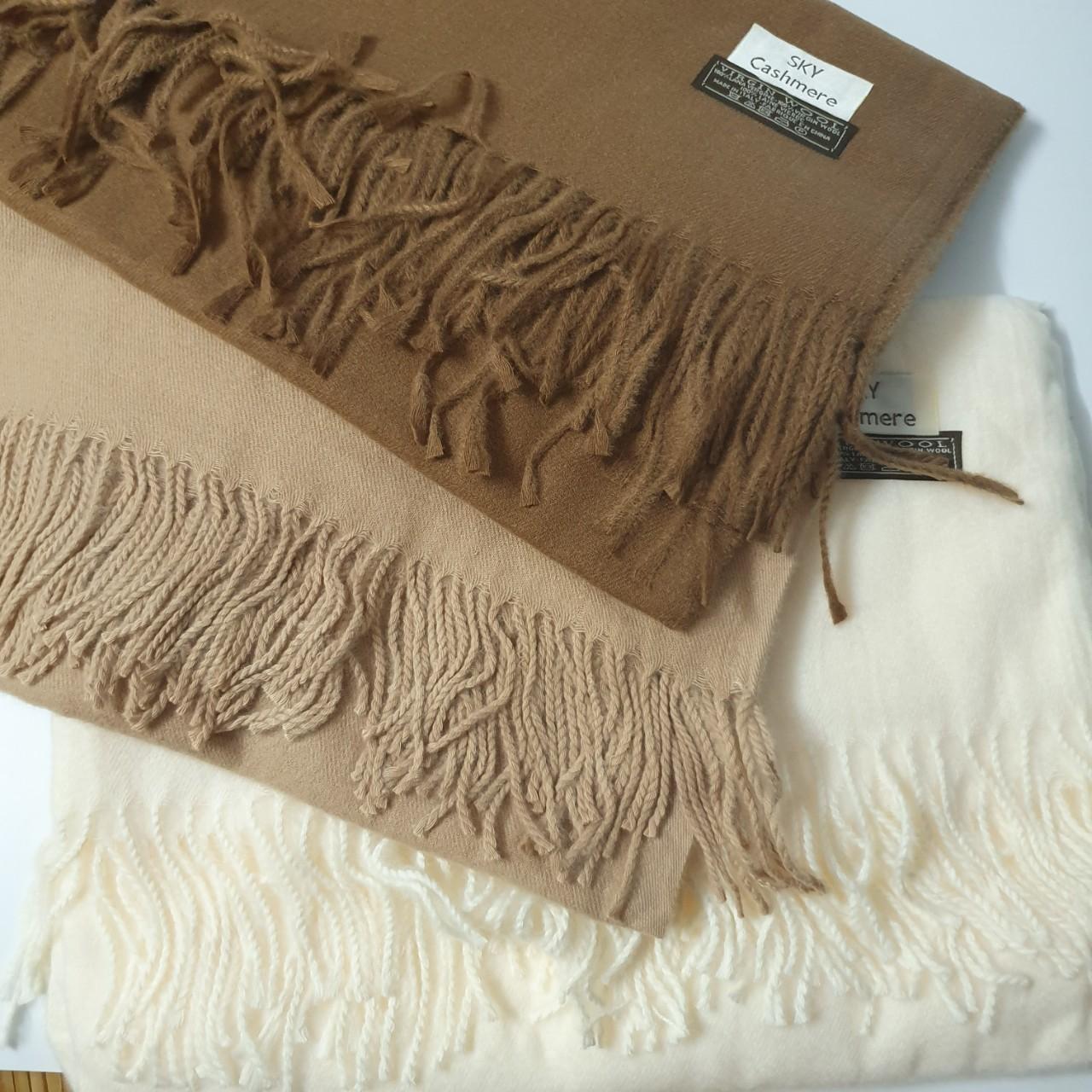 Khăn dạ lông cừu cashmere mỏng các màu