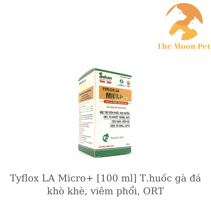 Tyflox LA Micro+ [100 ml] T.huốc gà đá khò khè, viêm phổi, ORT