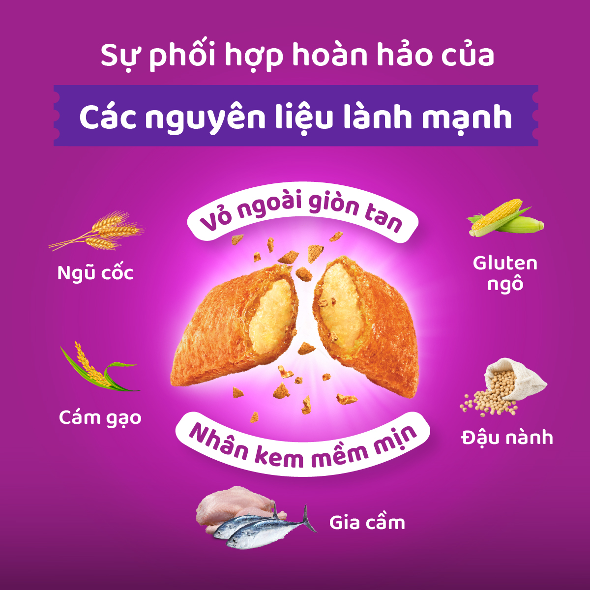 [Quà tặng không bán] Thức ăn mèo Whiskas vị cá thu túi 480g