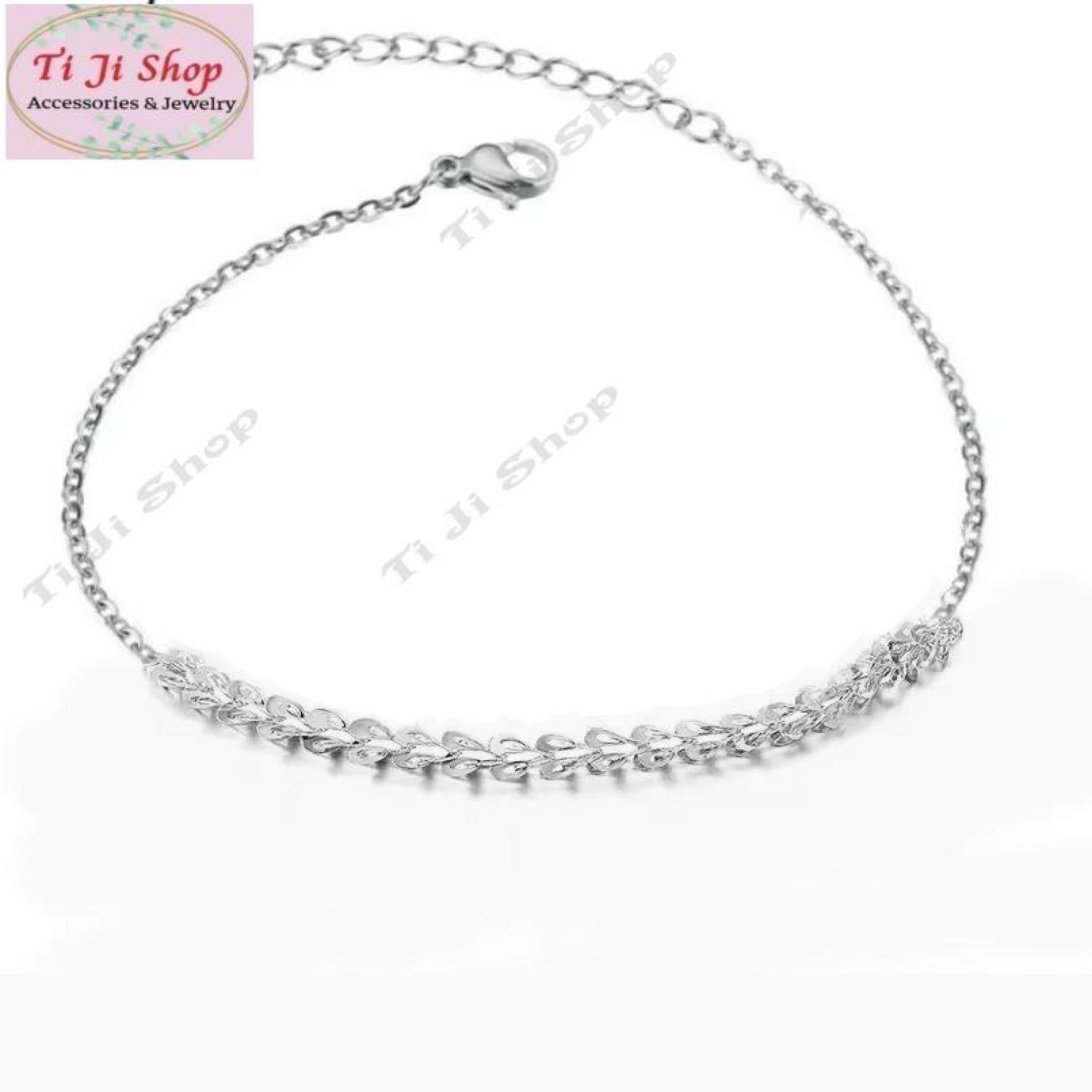Lắc tay inox đuôi phụng đẹp không đen