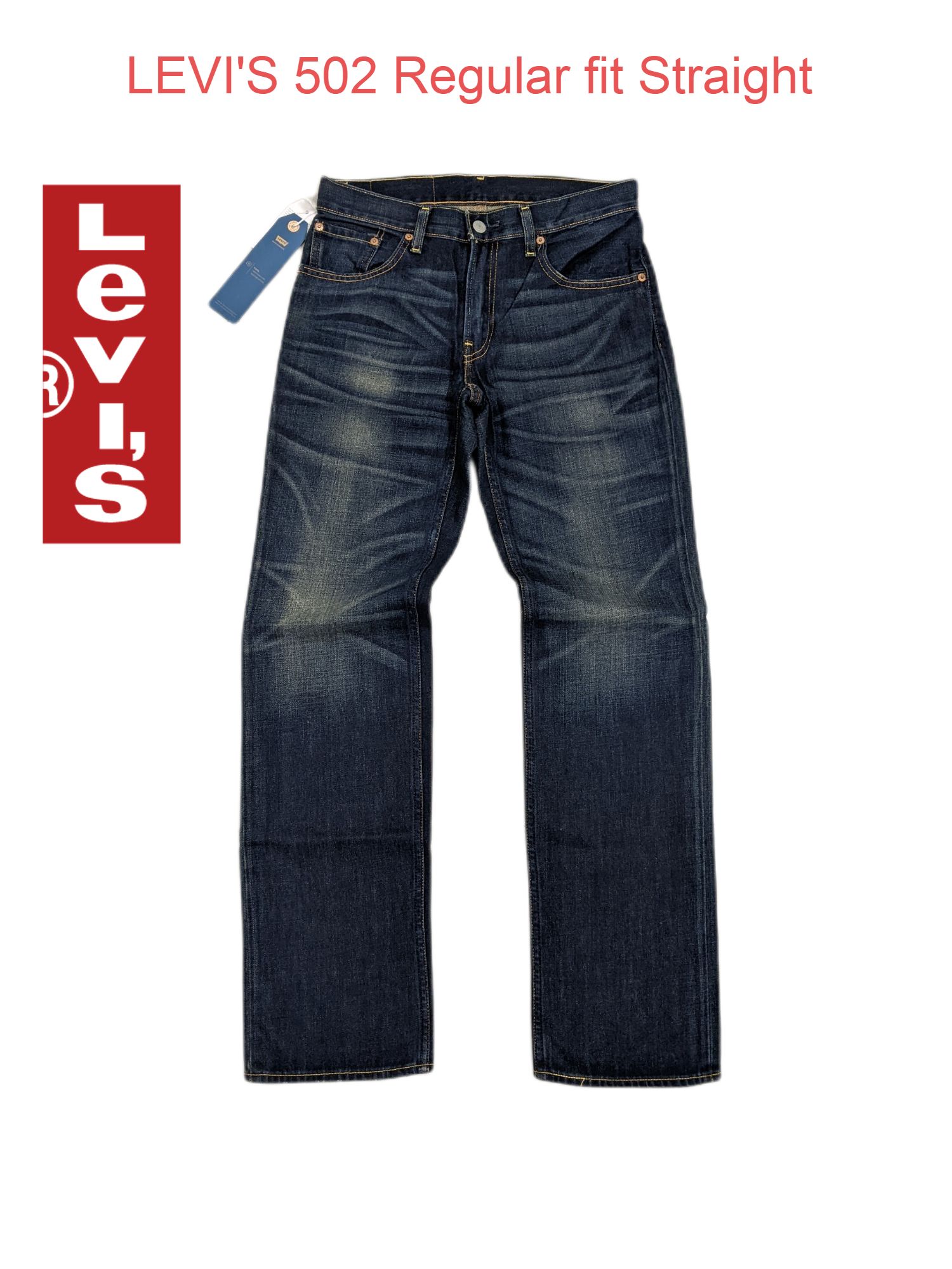 Quần jeans Nam Levi's 502 Regular Fit Straight W29L32 Hàng Hiệu 