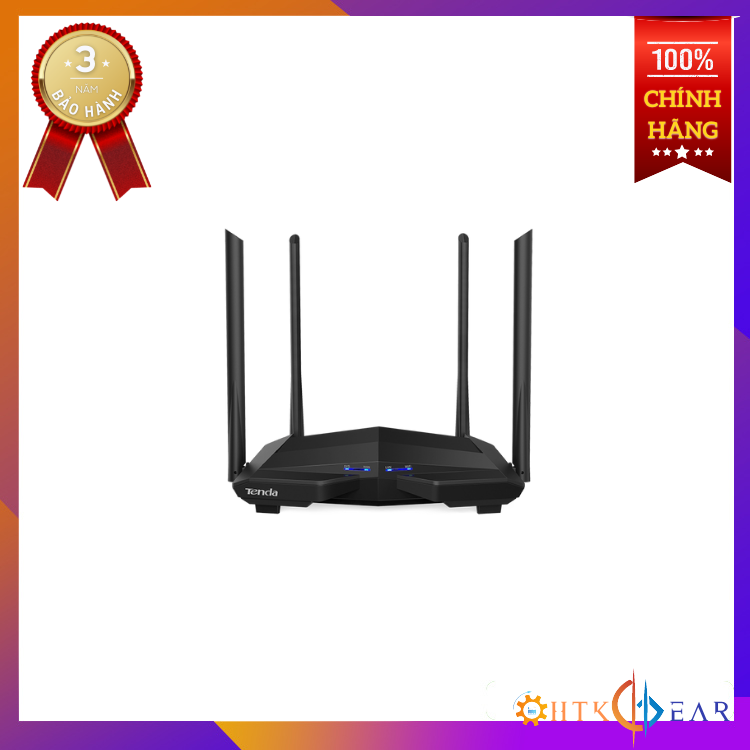 Phát Wifi Tenda AC10 Chính hãng (4 anten 5dBi, 1200Mbps, 2 băng tần 2.4 & 5GHz, Repeater, 3LAN 1Gbps)