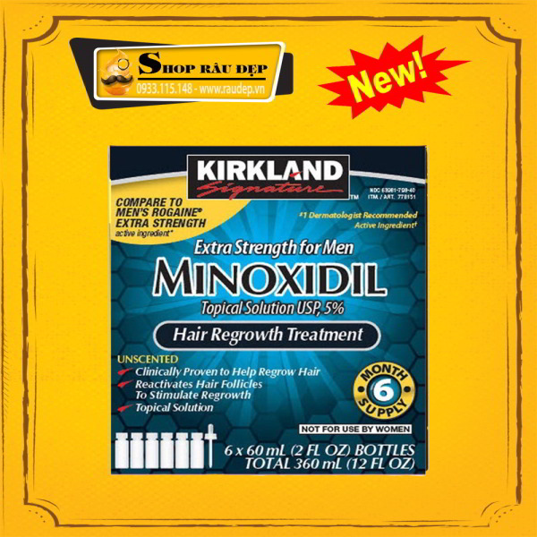Minoxidil 5% 1 hộp 6 chai lỏng