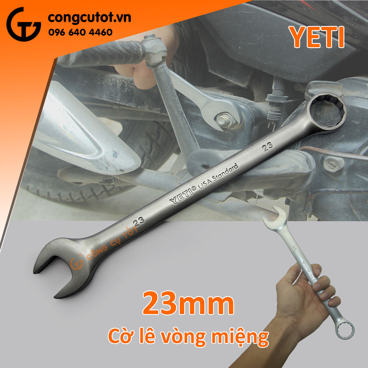 Cờ lê vòng miệng YETI size tùy chọn 6-50mm