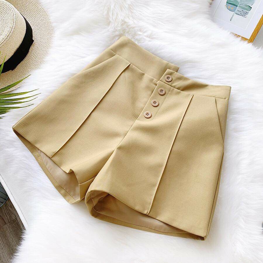 Quần short nữ lưng cao cạp lệch