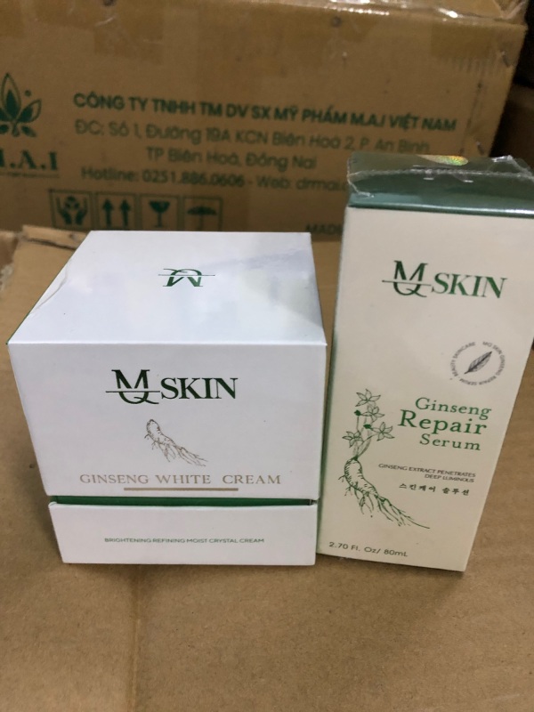 [HCM]COMBO SERUM THAY DA + KEM FACE NHÂN SÂM MQ SKIN