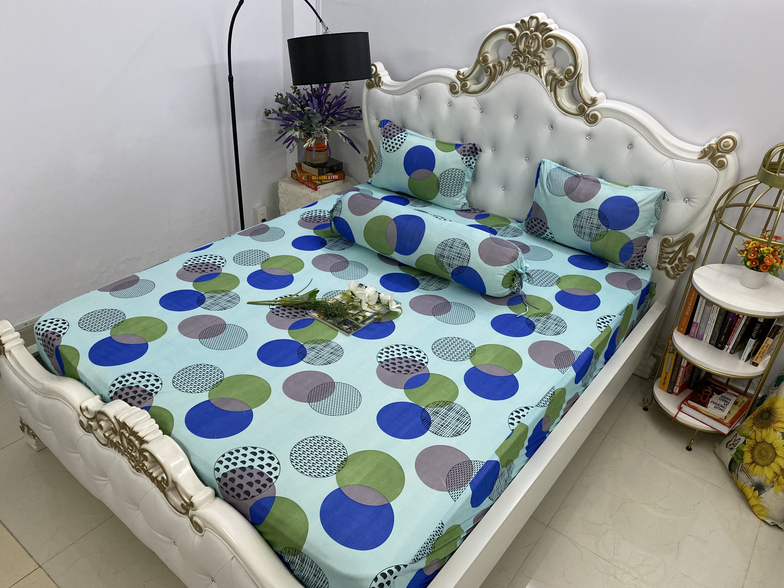 [HCM]Bộ drap thun Hàn Quốc mát lạnh {4 món}/ CÓ  bán ga lẻ