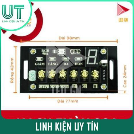 Mạch điều khiển led 7 màu rgb - công suất 90a + tặng kèm điều khiển - oneled