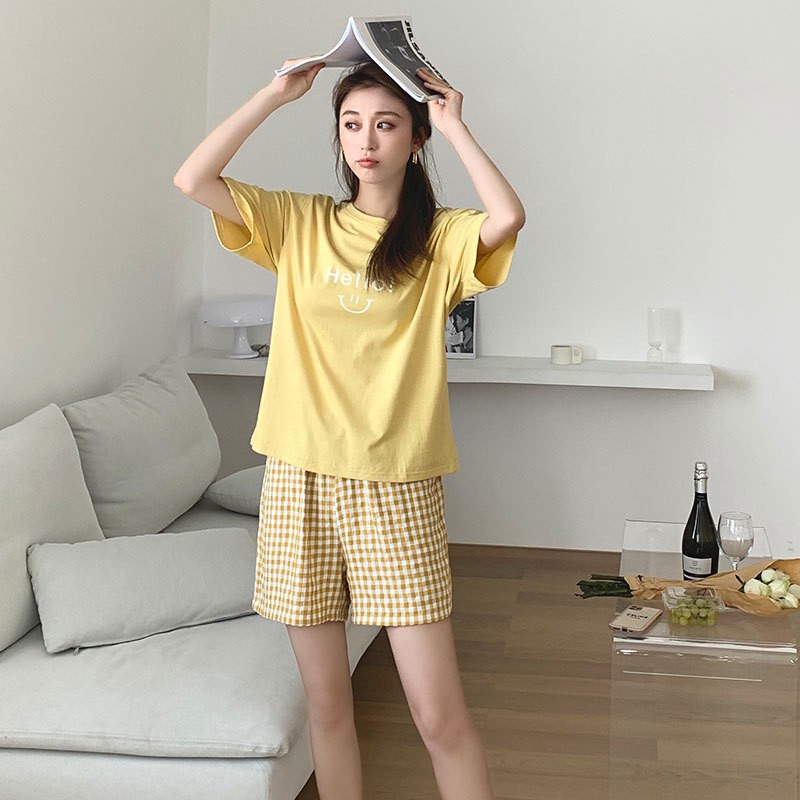 Set mặc nhà nữ hình hello mặc cười siêu xinh