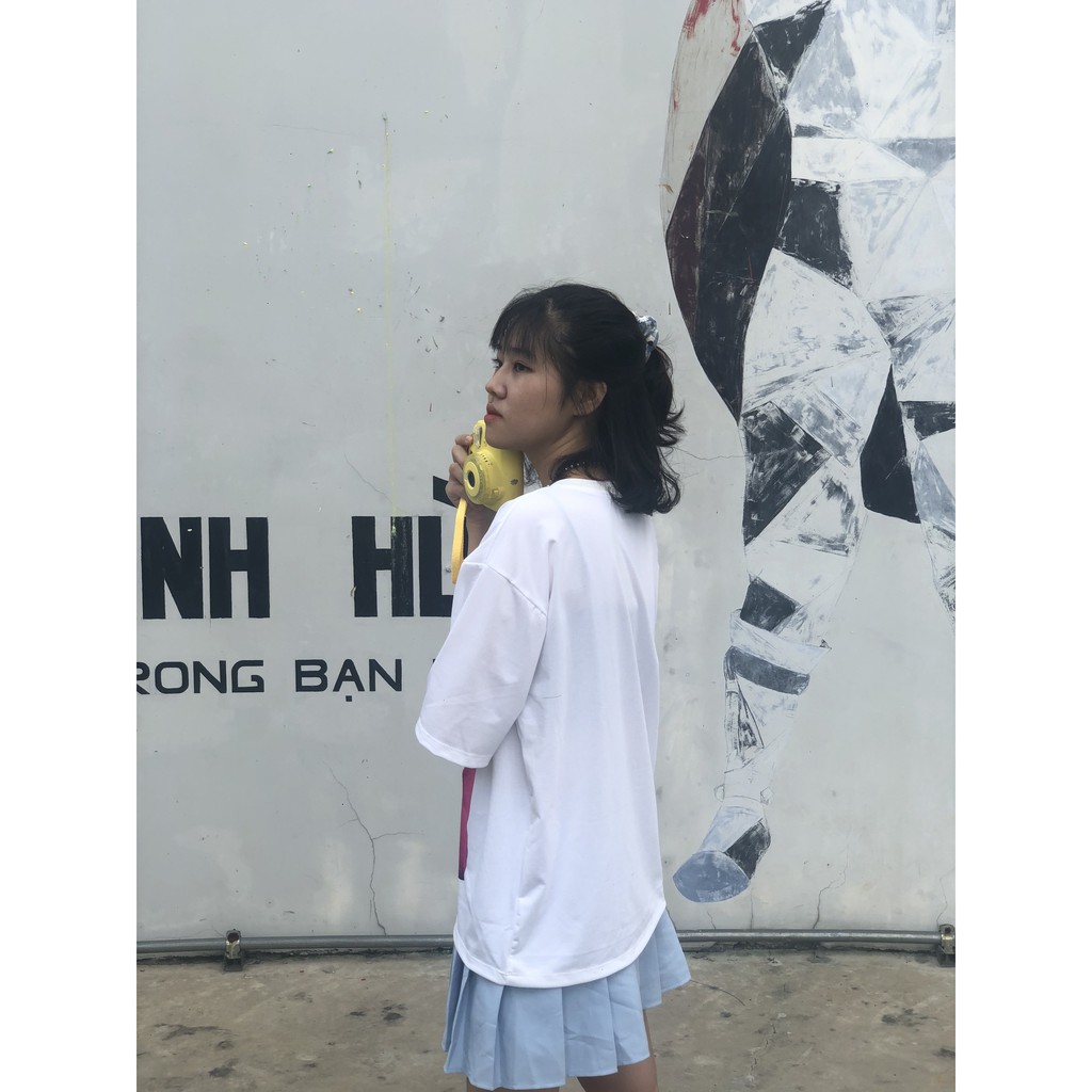[HCM]Áo thun 3D form rộng tay lỡ in Rabbit