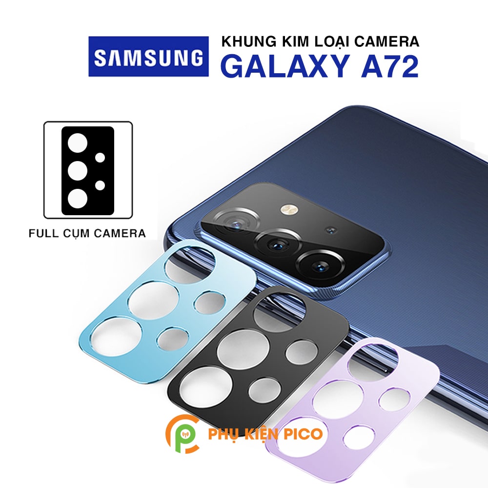 Dán camera Samsung A72 khung kim loại bảo vệ an toàn camera sau - Ốp viền camera Samsung Galaxy A72