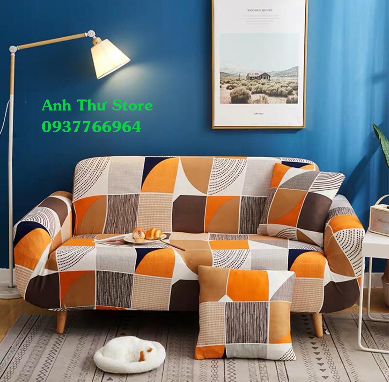 Vỏ bọc ghế sofa họa tiết xinh xắn