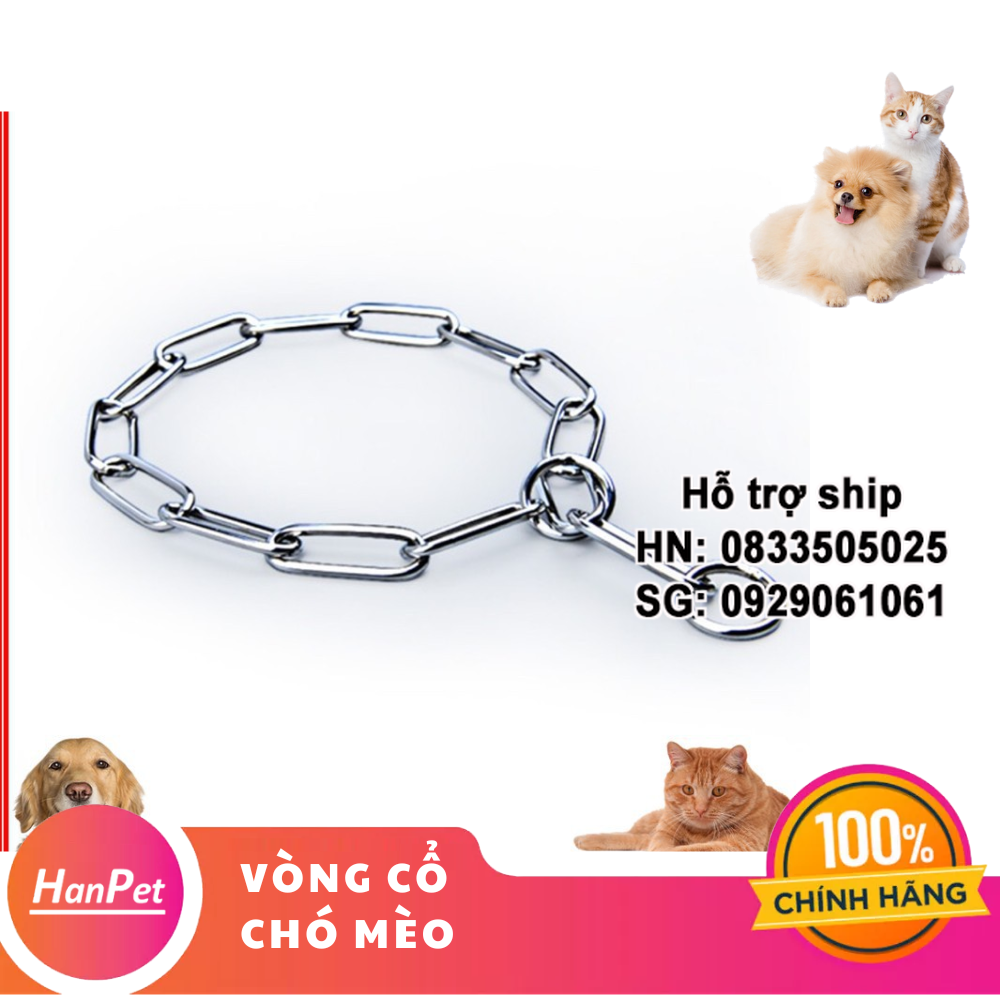 Hanpet - SP776 - vòng cổ chó bằng inox dài 46cm ( 4711885)