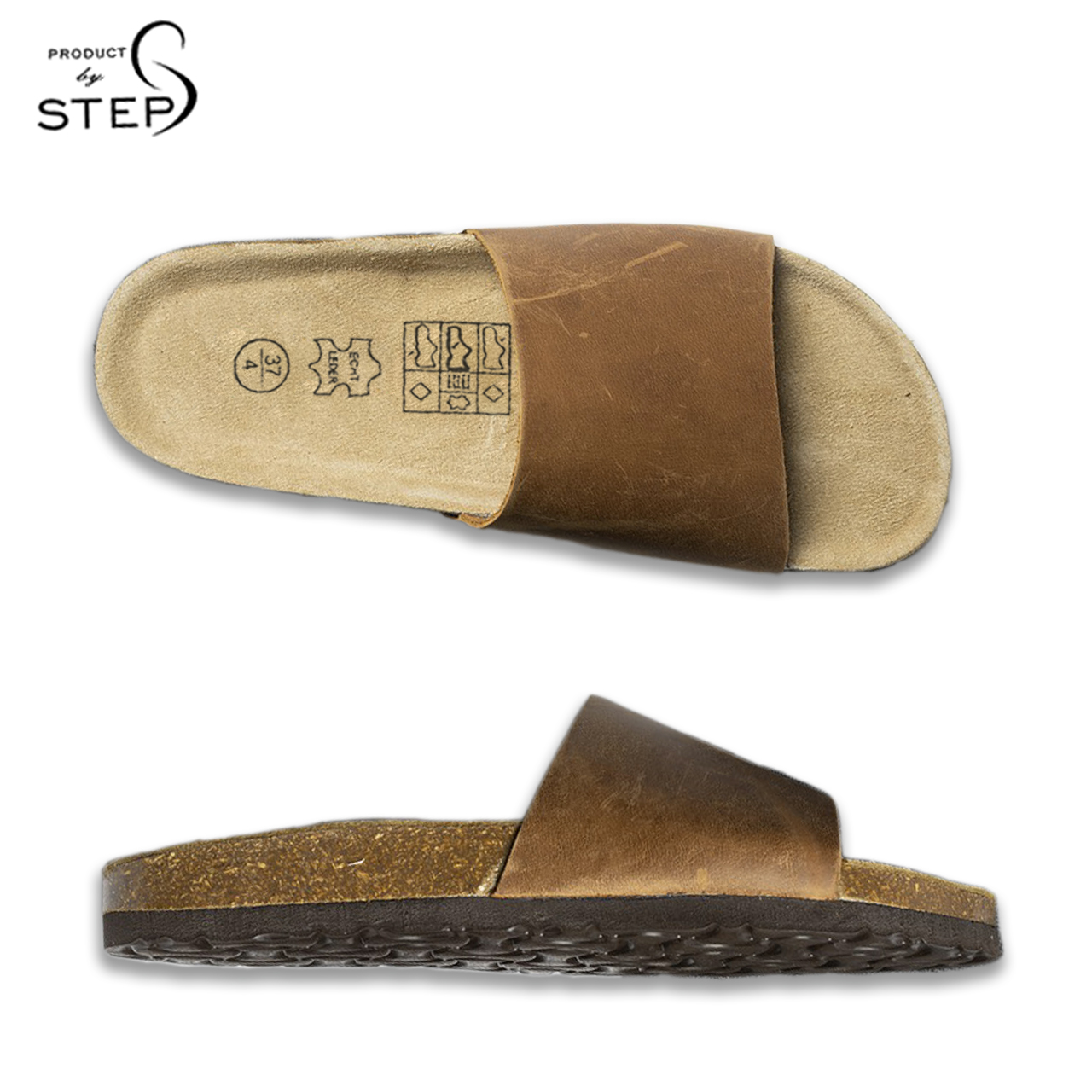 Dép đế trấu Da thật quai ngang (size 35-45)
