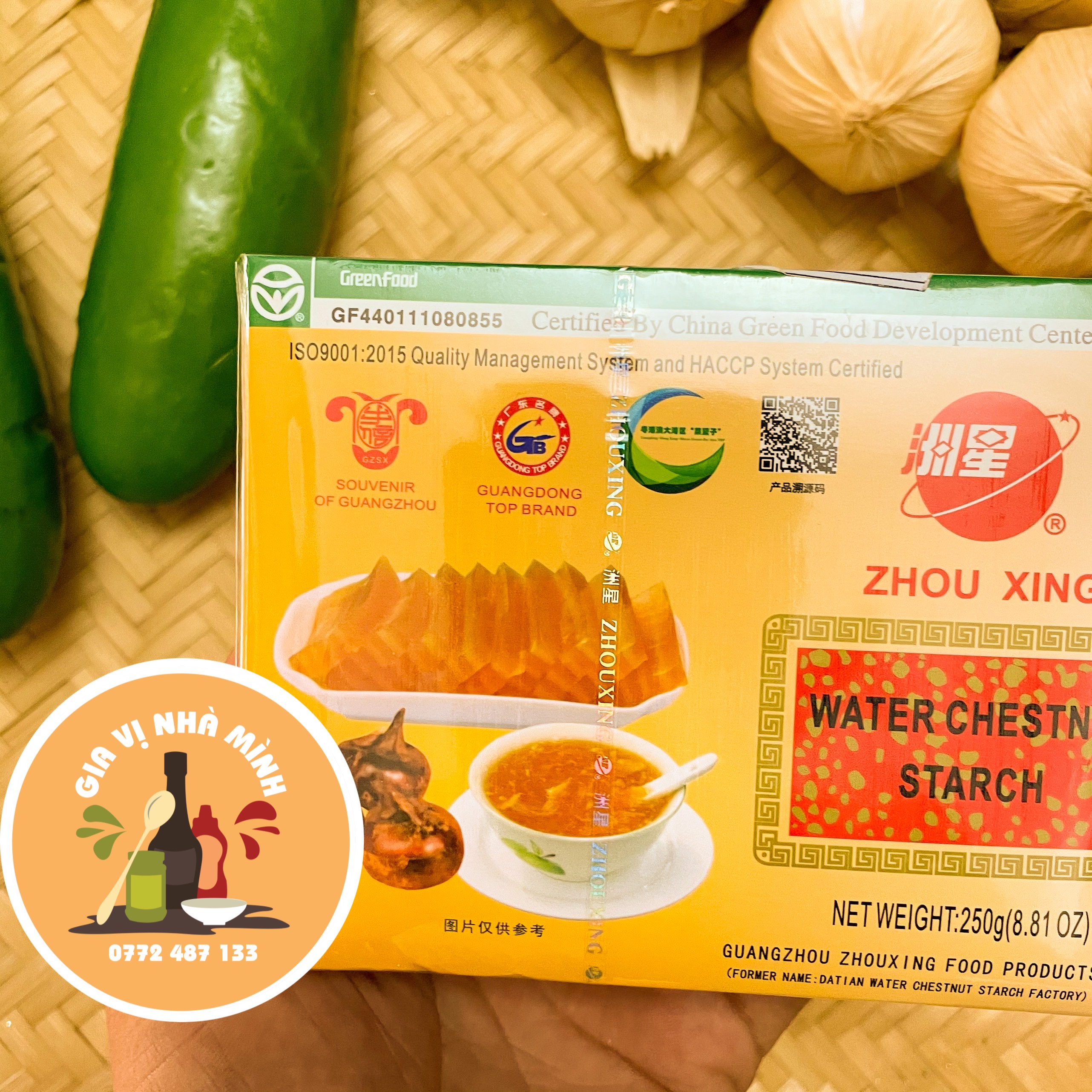 BỘT CỦ NĂNG HỒNG KONG  (CHINA WATER CHESTNUT STARC) - GÓI 250GR