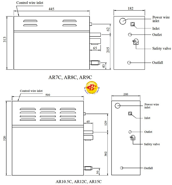 Máy xông hơi ướt AMAZON 9kw